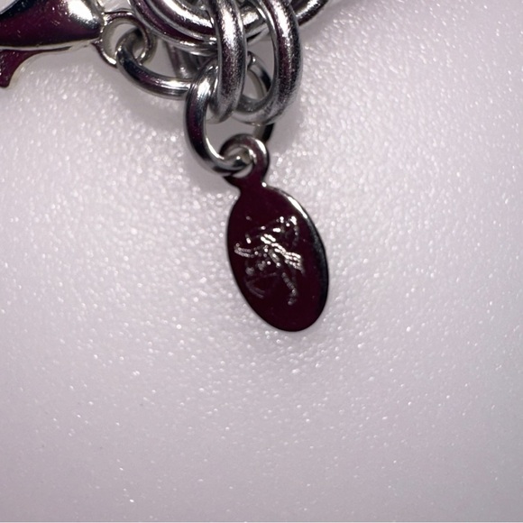 Pink and Silver tone Byzantine Hand Crafted Bracelet - Picture 5 of 6